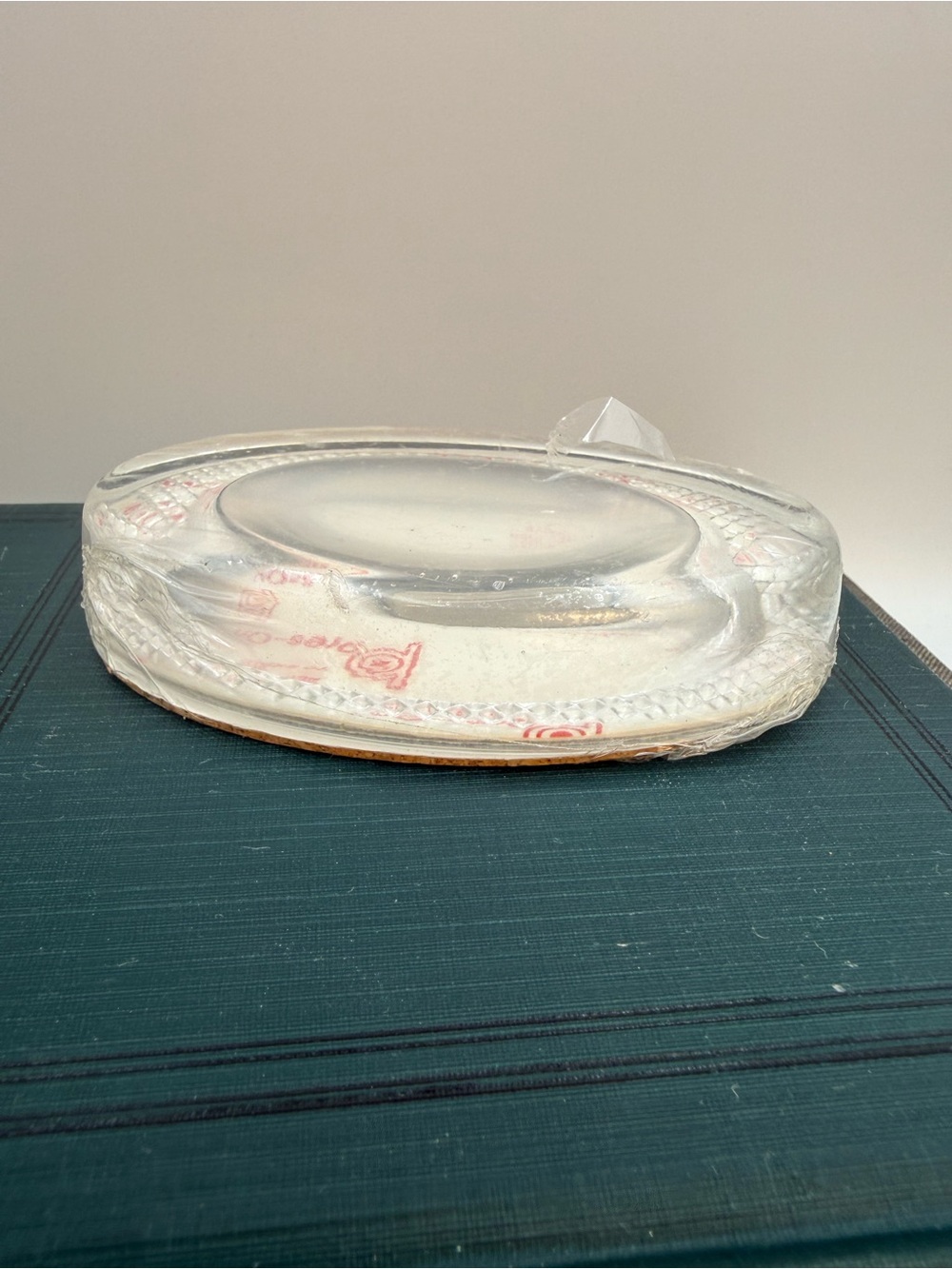Vintage Picture Frame Paperweight Art Glass